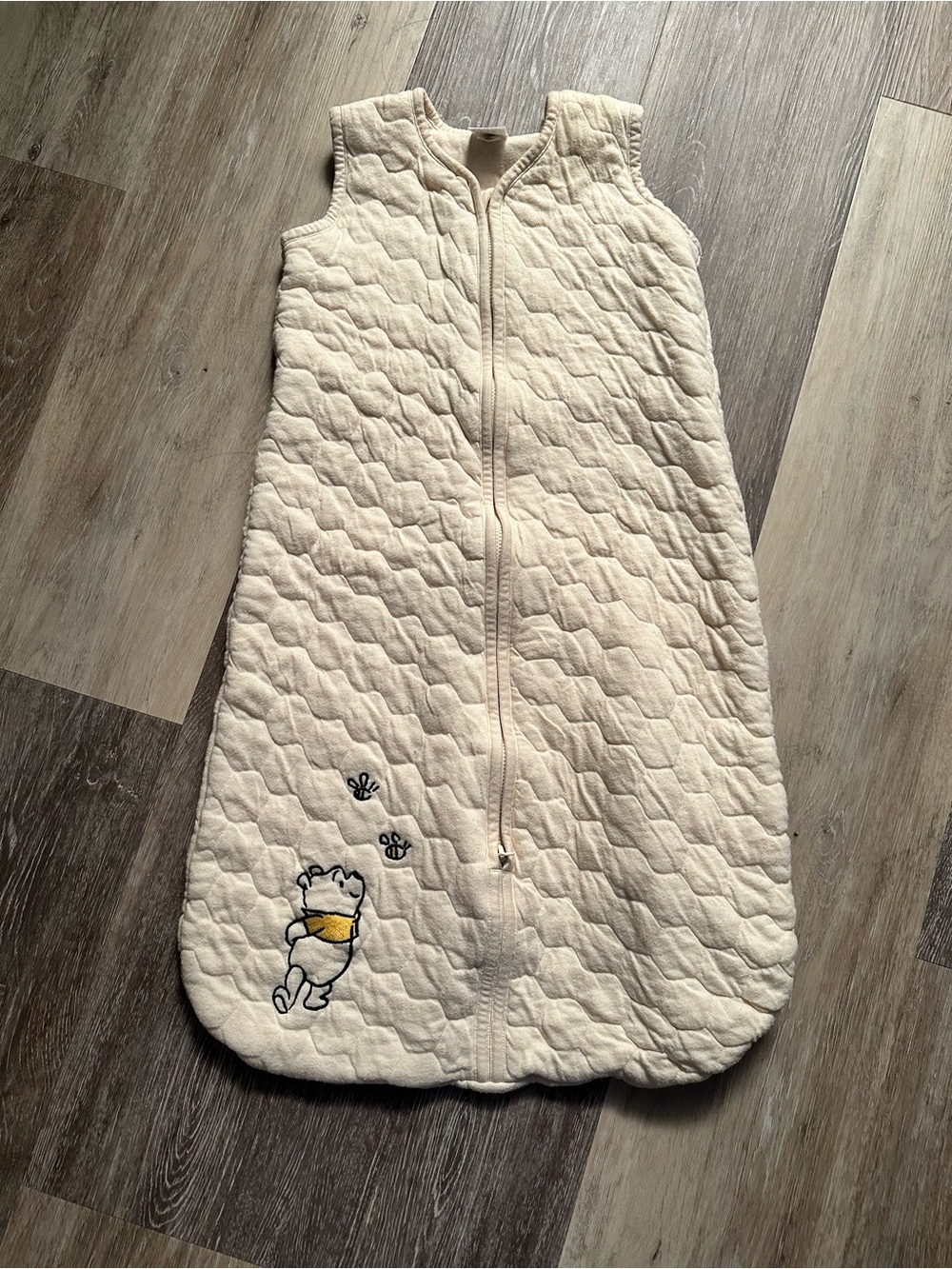 Disney Cream Quilted Baby Sleep Sack with Embroidered Motif Medium